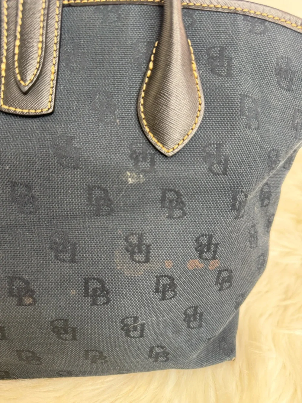 Dooney & Bourke Navy & Black Cindy Tote